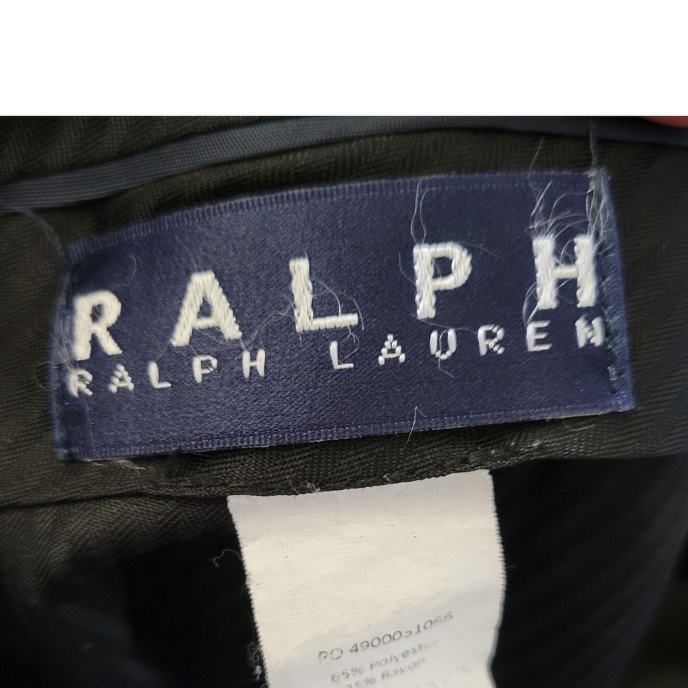 Ralph Lauren Dress Pants Mens Grey Houndstooth Flat Front Washable Trousers - Picture 3 of 7